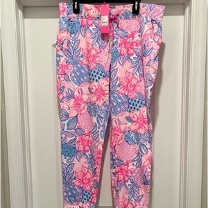 Lilly Pulitzer Mallie pants XL Snappy Turtle